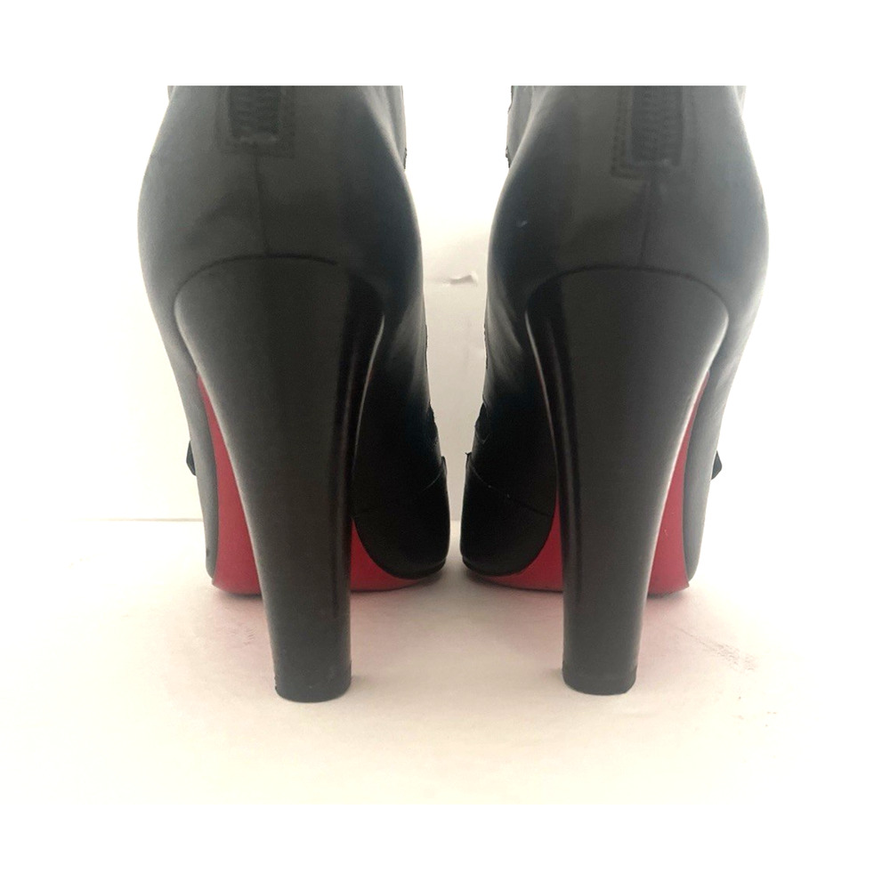 CHRISTIAN LOUBOUTIN PARIS BLACK ATTROUPA ANKLE BOOTS, SIZE EURO 36, - Picture 4 of 11